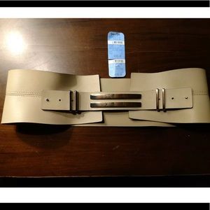 Women’s leather cinch belt Julian Gold L